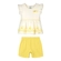 Conjunto Regata Alakazoo! Infantil Feminino Com Shorts Detalhes Em Cotton 1/3 - 011233-AMARELO CALGARY