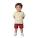 Conjunto Manga Curta Alakazoo! Infantil Masculino Dinossauro Em Cotton 1/3 - R7131P-DINO CREME