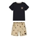 Conjunto Manga Curta Alakazoo! Infantil Masculino Cachorrinhos Em Cotton 1/3 - R7112D-DOGS BEGE