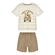 Conjunto Manga Curta Alakazoo! Infantil Masculino Safari Em Cotton 1/3 - 012179-BEGE BOCCIOLO
