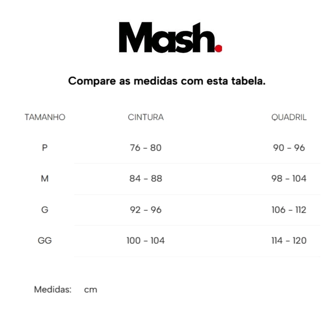 Tabela de Medidas