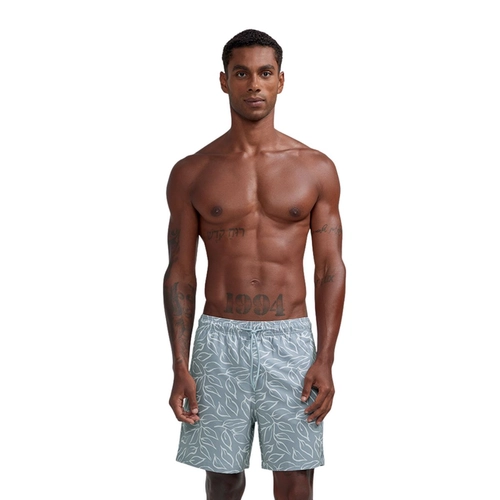 Shorts Praia Mash Masculino Adulto Folhagens Em Polielastano