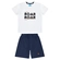Conjunto Manga Curta Kamylus Infantil Masculino Dino Em Meia Malha Penteada 1/3 - BRANCO-BRANCO