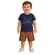 Conjunto Manga Curta Kamylus Infantil Masculino Dino Em Meia Malha Penteada 1/3 - MARINHO-MARINHO