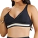 Top Biquíni Plus Size Banho De Mar Adulto Sem Bojo Modelle Bicolor Em Microfibra - 012-PRETO