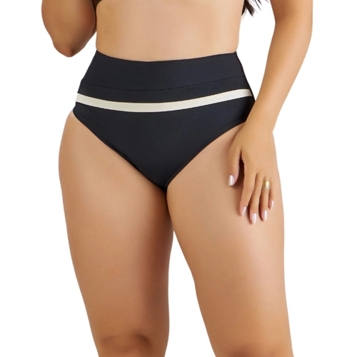 Biquíni Calcinha Plus Size Banho De Mar Adulto Compressão Modelle Bicolor Em Microfibra