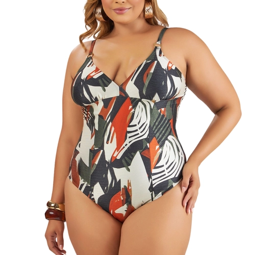 Maiô Banho de Mar Com Bojo Adulto Removível Zero Barriga Estampado Hit Acetinado