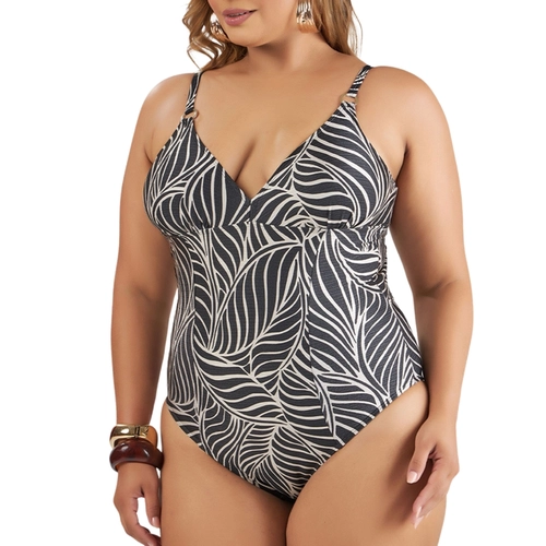 Maiô Banho de Mar Com Bojo Adulto Removível Zero Barriga Estampado Hit Acetinado