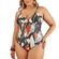Maiô Banho de Mar Com Bojo Adulto Removível Zero Barriga Estampado Hit Acetinado - 1095-RAIZES MISTICAS