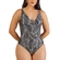 Maiô Banho de Mar Adulto Sem Bojo Zero Barriga Estampado Bijoux Hit Acetinado - 1097-RIO NEGRO
