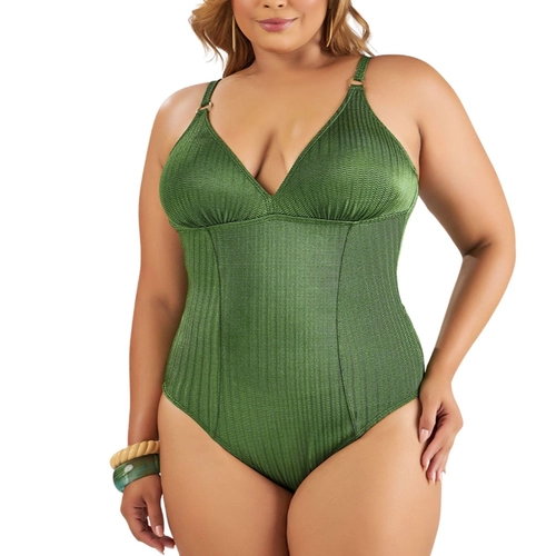 Maiô Banho de Mar Adulto Bojo Removível Zero Barriga Texturizado Com Argola Classic Hit