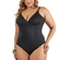 Maiô Banho de Mar Adulto Bojo Removível Zero Barriga Texturizado Com Argola Classic Hit - 012-PRETO
