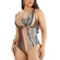 Maiô Modelador Plus Size Banho de Mar Adulto Zero Barriga Estampado Acetinado - 1096-PELE