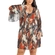 Saída de Praia Banho De Mar Adulto Kimono Com Amarração Estampada Em Tule - 1095-RAIZES MISTICAS