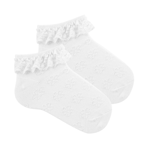 Meia Soquete Cia da Meia Bebê Feminina Fashion Texturizada Algodão
