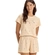 Pijama Manga Curta Cor Com Amor Feminino Adulto "Paris" Em Malha Comfort - SALMAO-SALMAO