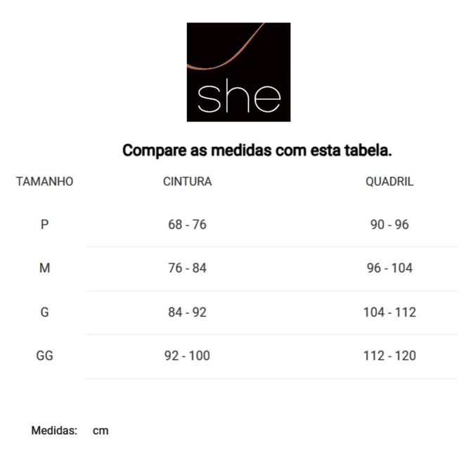 Tabela de Medidas