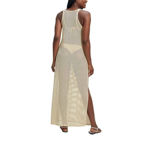 Saída de Praia Vestido She Adulto Feminina Regata Em Tricot