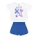 Conjunto Manga Curta Elian Juvenil Feminino Blusa Estampas Variadas E Shorts Moletinho - 2001-BRANCO