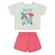 Conjunto Manga Curta Elian Juvenil Feminino Blusa Estampas Variadas E Shorts Moletinho - 5700-VERDE BROTO