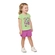 Conjunto Manga Curta Elian Infantil Feminino Blusa Estampas Variadas E Shorts Moletinho 4/8 - 5698-VERDE SÍCILIA