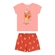 Conjunto Manga Curta Elian Infantil Feminino Blusa E Shorts Estampados Meia Malha 1/3 - 4446-ROSA
