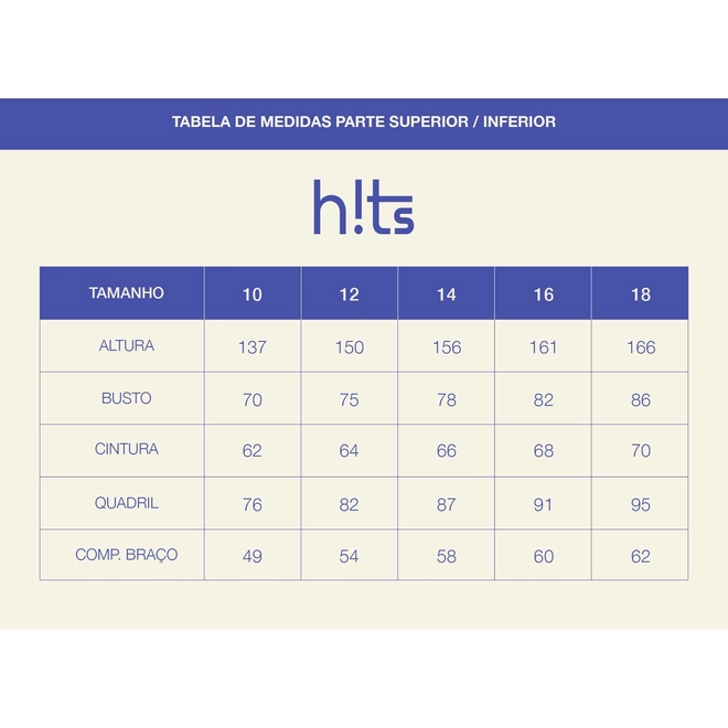 Tabela de Medidas