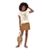 Blusa Manga Curta Hits Alakazoo! Feminina Juvenil Estampada Em Meia Malha Penteada - 011015-BRANCO OFF WHITE