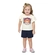 Blusa Manga Curta Elian Feminina Infantil Ursinha Em Meia Malha Algodão 1/3 - 2037-NATURAL