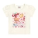 Blusa Manga Curta Elian Feminina Infantil Doces Em Cotton Leve 4/8 - 2037-NATURAL