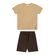 Conjunto Manga Curta Elian Infantil Masculino Camiseta Motorbike E Bermuda Moletom 4/8 - 2245-BEGE