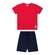 Conjunto Manga Curta Elian Infantil Masculino Camiseta Motorbike E Bermuda Moletom 4/8 - 4580-VERMELHO