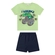 Conjunto Manga Curta Elian Infantil Masculino Camiseta Estampas Variadas E Bermuda Moletom 4/8 - 5698-VERDE SÍCILIA
