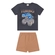 Conjunto Manga Curta Elian Infantil Masculino Camiseta Estampas Variadas E Bermuda Moletom 4/8 - 7048-CHUMBO GRAYSTONE