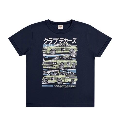 Conjunto Manga Curta Elian Infantil Masculino Camiseta Estampas Variadas E Bermuda Moletom 4/8