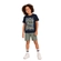 Conjunto Manga Curta Elian Infantil Masculino Camiseta Estampas Variadas E Bermuda Moletom 4/8 - 6751-MARINHO