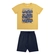 Conjunto Manga Curta Elian Infantil Masculino Camiseta Estampas Variadas E Bermuda Moletom 4/8 - 3132-AMARELO CASULO