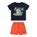 Conjunto Manga Curta Elian Infantil Masculino Camiseta Estampas Variadas E Bermuda Moletom 1/3 - 6751-MARINHO