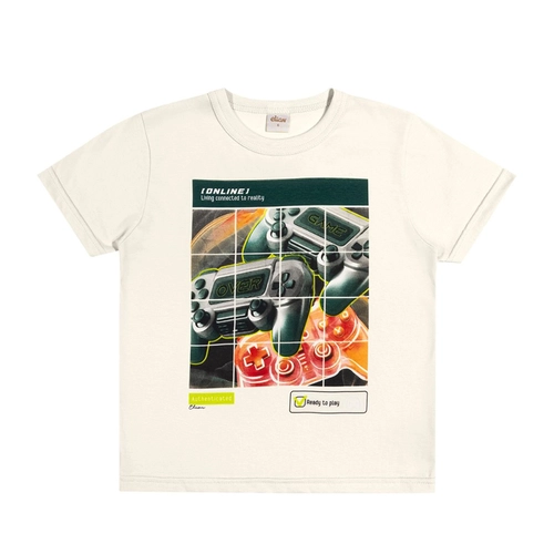 Conjunto Manga Curta Elian Juvenil Masculino Camiseta Estampas Variadas E Bermuda Moletom
