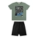 Conjunto Manga Curta Elian Juvenil Masculino Camiseta Estampas Variadas E Bermuda Moletom - 5702-VERDE ERVAS