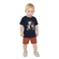 Camiseta Manga Curta Elian Infantil Masculina Meia Malha Algodão 1/3 - 6751-MARINHO