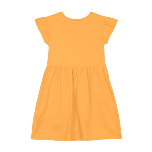 Vestido Manga Curta Brandili Infantil Flores Em Meia Malha Algodão 4/10