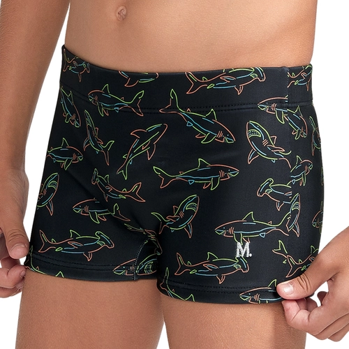 Sunga Boxer Mash Infantil Masculina Tubarão Em Polielastano