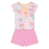 Conjunto Manga Curta Brandili Feminino Bebê Blusa Estampas Variadas E Shorts Moletinho Algodão - SALMÃO-SALMÃO