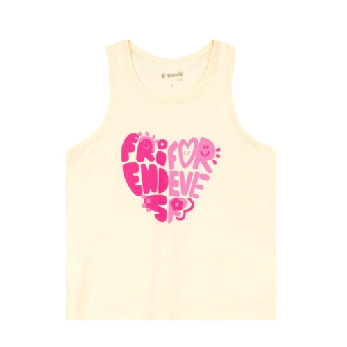 Conjunto Regata Brandili Feminino Infantil Blusa Friends E Shorts Moletinho Leve 4/10