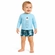 Sunga Boxer Kamylus Tchibum Infantil Masculina Estampa Sortida Em Polielastano 1/3 - AZUL TURQUESA-AZUL TURQUESA