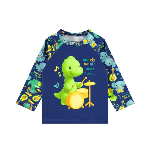 Conjunto Manga Longa Kamylus Infantil Masculino Tchibum Camiseta UV50+ E Sunga 1/3