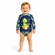 Conjunto Manga Longa Kamylus Infantil Masculino Tchibum Camiseta UV50+ E Sunga 1/3 - MARINHO NOVO-MARINHO NOVO