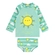 Conjunto Manga Longa Kamylus Infantil Masculino Tchibum Camiseta UV50+ E Sunga 1/3 - PISCINA VERDE-PISCINA VERDE