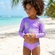 Conjunto Biquíni Kamylus Tchibum Infantil Feminino Manga Longa Cropped Em Polielastano 4/10 - roxo-roxo